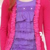 ruffled cardigan