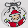 Santa Glass Ornament