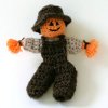 Crochet Scarecrow Finger Puppet
