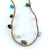 Silk and Leather Gemstone Necklace