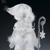 Silver Glitter Santa Figurine