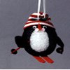 Skiing Penguin Ornaments