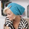 Blue Slouchie Beanie