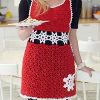 Snowflake Hostess Apron