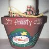 Frosty Candle Pot Holder