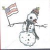 Veterans Day Snowman Card