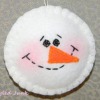 Fuzzy Felt Snowman Ornament