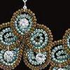 French beaded Floral Earrings 