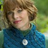 Blue Button Scarf