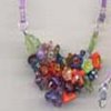 Spring Flower Necklace using pressed glass flower beads Floral Jewelry