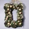 gold and green square wreath