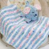 Striped Baby Blankie and Playful Puppy Pal