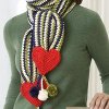 Stripes and Hearts Scarf