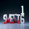 Red-and-White Sweet 16 Wall Art
