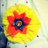 Festive Paper Flower Brooch