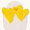 Easter Chicken Greeting Card