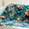 Brightly Colored Tunisian Throw