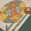 Vintage Print Sewn Notecard