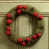 Yarn Wreath with Berries