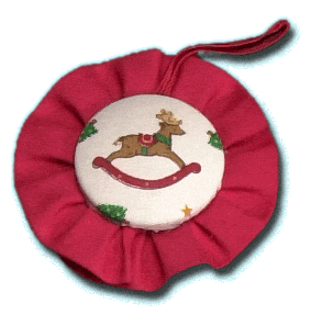 Fabric Button Christmas Ornament