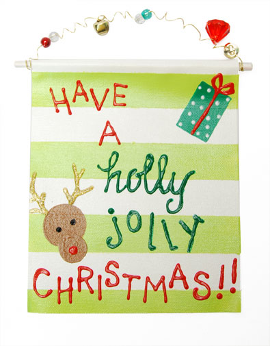 Holly Jolly Reindeer Christmas Sign