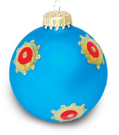 Bejeweled Painted Christmas Ornament