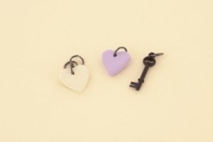 magic cane heart key chain