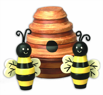 Outdoor Bees and Hive