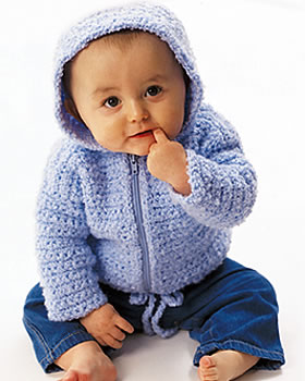 Baby Crochet Hooded Cardigan