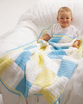 Crochet Baby Block Blanket