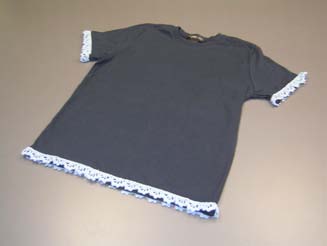 T-Shirt with Crochet Edge