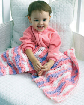 Crochet Stripes Baby Blanket