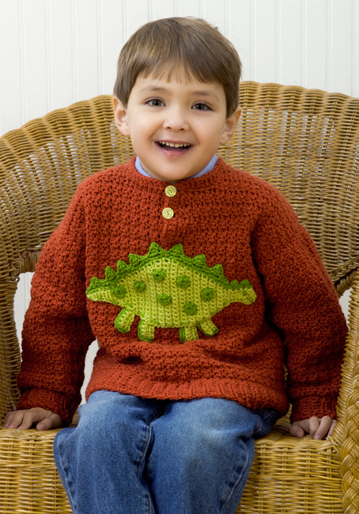 Crochet Dinosaur Sweater