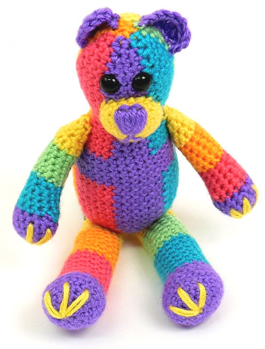Crochet Rainbow Teddy Bear
