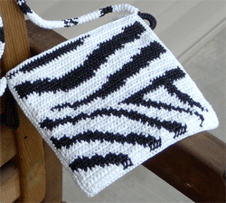 Crochet Zebra Purse