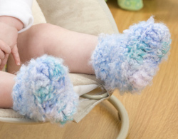 Fuzzy Crochet Baby Booties