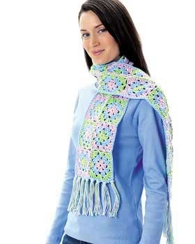 Groovy Granny Squares Scarf