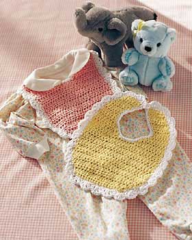 Lace Trimmed Baby Bib