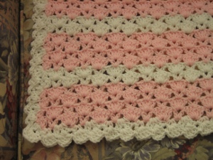 Pink and White Dreams Afghan