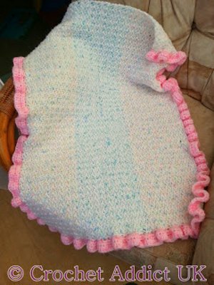 Ruffled Bubblegum Baby Blanket