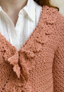 Ruffled Crochet Cardigan 4