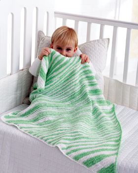 Sweet Striped Crochet Baby Blanket