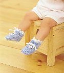 blue baby booties