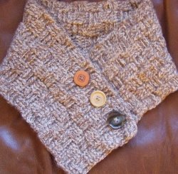 A Basket Weave Crochet Neck Warmer