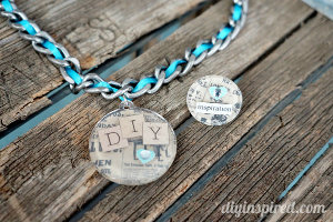 DIY Mod Podge Necklace and Ring