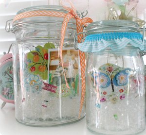Craft Ideas  Glass Bottles on Picadilly Layered Stickers Kissing Booth Sticker Elements Glass Jars