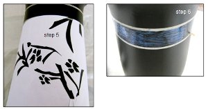 Floral Glitter Vase