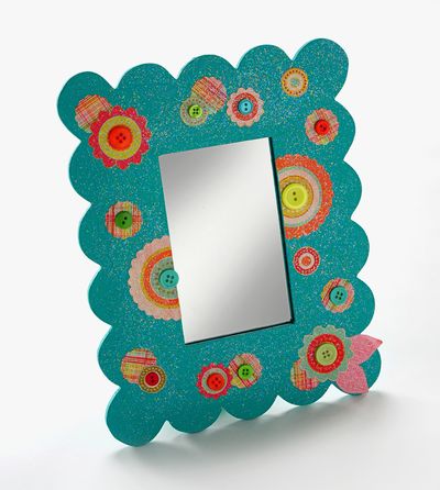Craft Ideas Mirrors on Button Mirror   Favecrafts Com