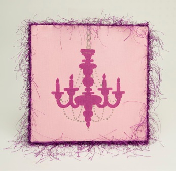 Pink Chandelier Wall Art