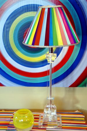 Craft Ideas Lamp Shades on Scrap Ribbon Lamp Shade By Mark Montano   Favecrafts Com